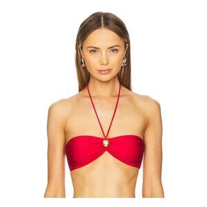 Shani Shemer Nika Bikini Top in Scarlet Red Large New Womens Swimsuit